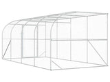 Against Wall Chicken Coop Silver 400 x 200 x 215 cm 3434731