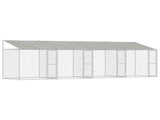 Dog Cage with Roof Silver 800 x 200 x 256 cm Steel and PE 3368300