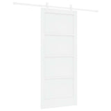 Sliding Door White 86 x 198.5 cm Solid pine wood and steel 3333595