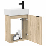 Bathroom Vanity Unit with Tap Sonoma Oak 45.5 x 22.5 x 84 cm 889435