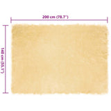Faux Sheepskin Rug TAFALLA Cream 140 x 200 cm Polyester 42021505