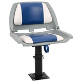 4 Piece Foldable Boat Seat Set Blue and White 48x51x41 cm 3284283