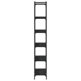 Bookcase 6-Tier Black 80x30x188 cm Engineered Wood 837682