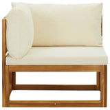 Sectional Corner Sofas 2 pcs with Cushions Solid Wood Acacia 318552