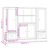 Highboards 3 pcs Smoked Oak Engineered Wood 3185317