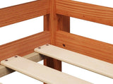 Loft Bed Frame Wax Brown 90 x 190 cm Solid Pine Wood 3422774