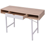 Desk with 1 Drawer Oak and White 20135