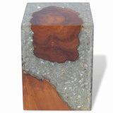 243468 Stool Solid Teak Wood and Resin