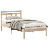 Bed Frame Brown 90 x 190 cm Solid Pine Wood 872353