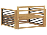 Outdoor Sofa Solid Acacia Wood White 3439146