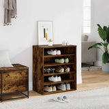 Shoe Cabinet Smoked Oak 60x35x70 cm Engineered Wood 816014