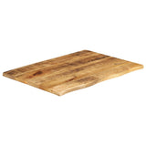 Table Top 70x60x3.8 cm Live Edge Solid Wood Rough Mango 370403