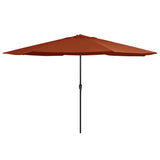 Garden Parasol Terracotta Polyester, Metal Large 47383