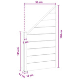 Fence Set 95 x 180 cm WPC and Aluminium Black 42039063