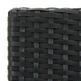 Bar Stool Set of 4 Black and cream Poly rattan Counter Height 316670