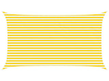 Sun Shade Sail Yellow and White 3 x 4 m 100% Polyester Oxford 42031070