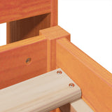 Bed Frame without Mattress Wax Brown 100x200 cm Solid Wood Pine 3323268