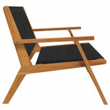 Garden Furniture Black 122 x 78 x 73 cm Solid Acacia Wood 367823