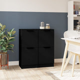 Sideboards 2 pcs Black 30x30x70 cm Engineered Wood 811172