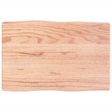 Table Top Light Brown 60x40x cm Treated Solid Wood Live Edge 363930