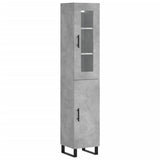 Highboard Concrete Grey 34.5x34x180 cm Engineered Wood 3199197