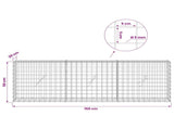 Gabion with 5 mm Wire and 5x5 cm Mesh 150x20x50 cm 3464037
