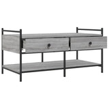 ZNTS Coffee Table Grey Sonoma 99x50x50 cm Engineered Wood 833963