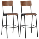 3 Piece Bar Set Steel Brown Black 276847