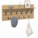 Wall-Mounted Coat Rack with Shelf Artisan Oak 100 x 40 x 12 cm 874450