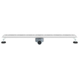 Shower Drain Line Design with 360&deg Siphon Silver 90 cm 42015983