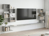 Wall-Mounted TV Shelf Concrete Grey 200 x 15 x 94 cm 8012303