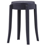 Stackable Stools 4 pcs Black Plastic 247278