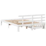 Bed Frame with Drawers without Mattress White 140x200 cm 3302011
