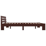 Bed Frame without Mattress Dark Brown 180x200 cm Solid Wood Pine 283177