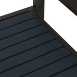 Garden Bench Black Steel,WPC Standard Durable Garden Bench 317137