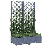 ZNTS Garden Planter with Trellis Dark Grey 80x40x121.5 cm PP 318250