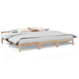 Family Bed Frame No Mattress 240x200 cm Solid Wood Pine 3324571