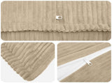 Cushion Cover 6 pcs HOUTEN Taupe 50 x 75 cm Corduroy 919826