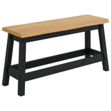 Dining Bench EKAI Black 91.5 x 29 x 45.5 cm Solid Pine Wood 42037009