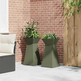 Pillar Planter 2 pcs Olive 35 x 35 x 73 cm 873845