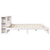 Bookcase Bed without Mattress White 180x200cm Super King Solid Wood Pine 3322366