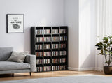 CD Storage Unit with Adjustable Shelves, 89 x 130.5 cm, Black T3398P344774