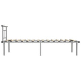 Bed Frame without Mattress Grey Metal 90x200cm 324822