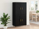 Highboard Black Oak 69.5 x 34 x 180 cm Engineered Wood 3416254