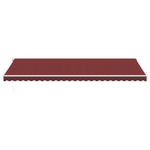 ZNTS Manual Retractable Awning with LED Burgundy 600x350 cm 3214995