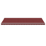 ZNTS Manual Retractable Awning with LED Burgundy 600x350 cm 3214995