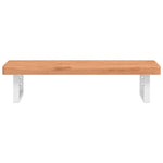 ZNTS Basin Shelf Wall Mounted Steel and Solid Wood Beech 3302372