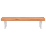 Basin Shelf Wall Mounted Steel and Solid Wood Beech 3302372
