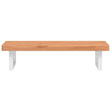 Basin Shelf Wall Mounted Steel and Solid Wood Beech 3302372