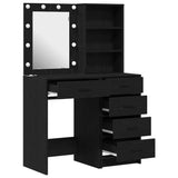 Dressing Table 2 pcs Black 50 x 41 x 135 cm Engineered wood 3334201